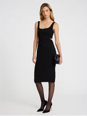 Express Black Cutout Midi Dress